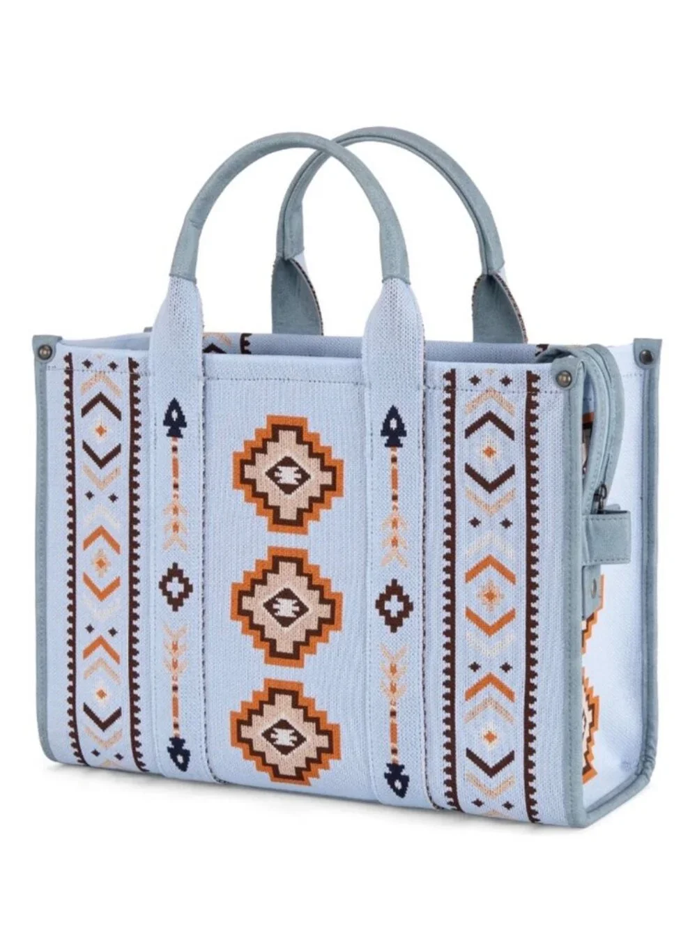Montana West Aztec Retro Arrows Dual Sided Print Large Tote/Crossbody Jean
